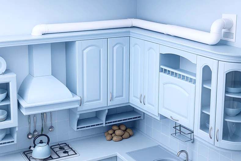 Свежий воздух без компромиссов: Как подключить вытяжку на кухне, сохранив естественную вентиляцию и обеспечив эффективное удаление запахов и испарений, не нарушая микроклимат в квартире.